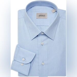 Armani Collezioni Men's Light Blue Dress Shirt